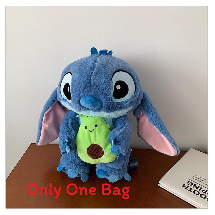Soft Girls Cartoon Plush Backpack With Zipper Closure For Travel Casual