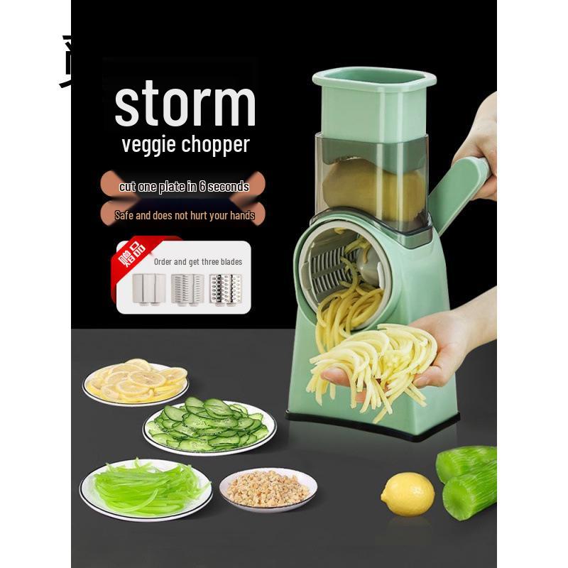 Storm Multifunctional Vegetable Chopper, Slicer, and Peeler for Potatoes, Julienne, and Grating