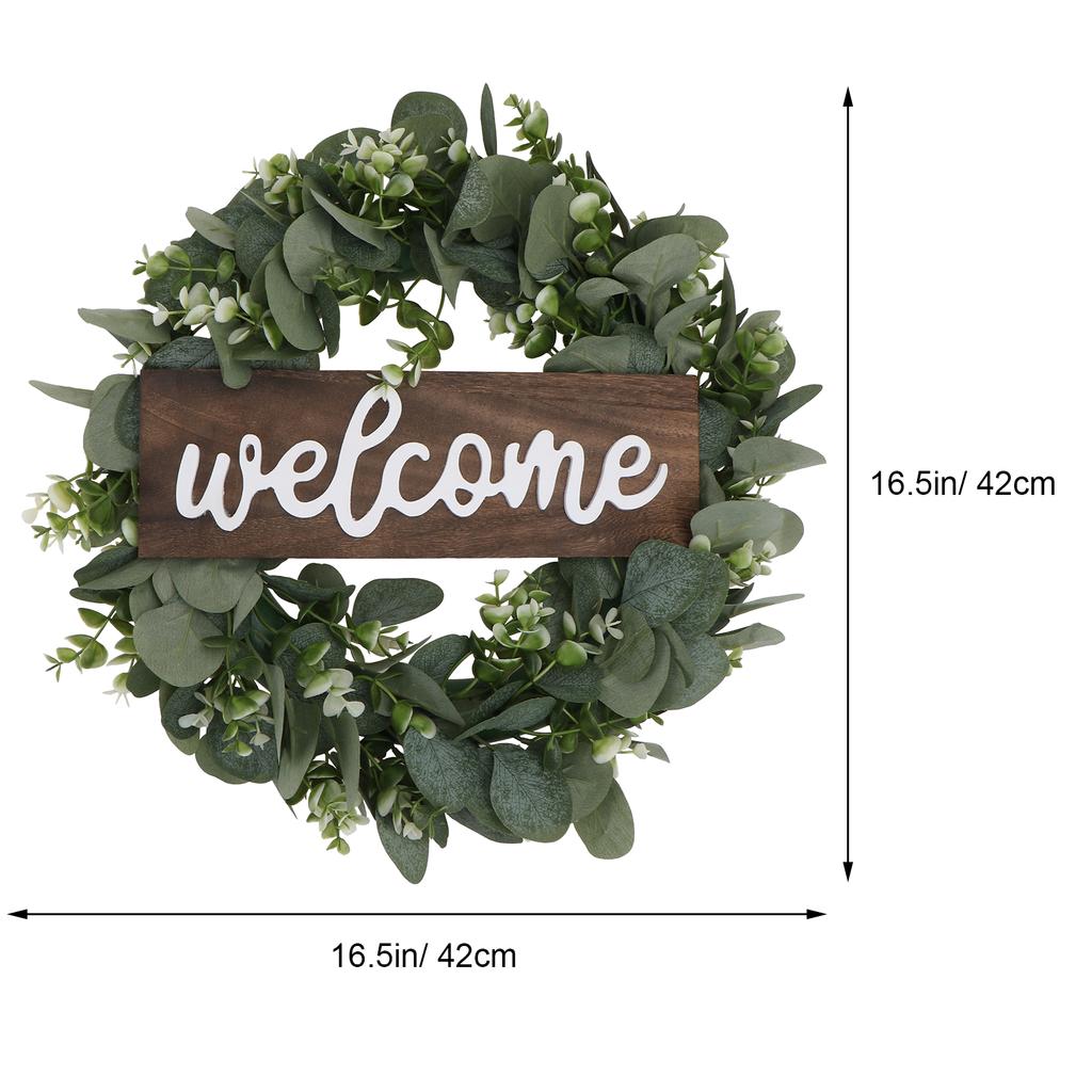 Künstliche Girlande Kranz Anhänger Simulation Hängen Dekor Szene Layout Willkommen Embleme Blume Front Tür