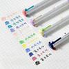 1 Stück Mehrfarbiger 3-in-1 Einziehbarer Gel-Tintenroller 0,5 mm Kugelschreiber Modulare Stifte Glattes Schreiben Multifunktion für Notizen Schreibwaren