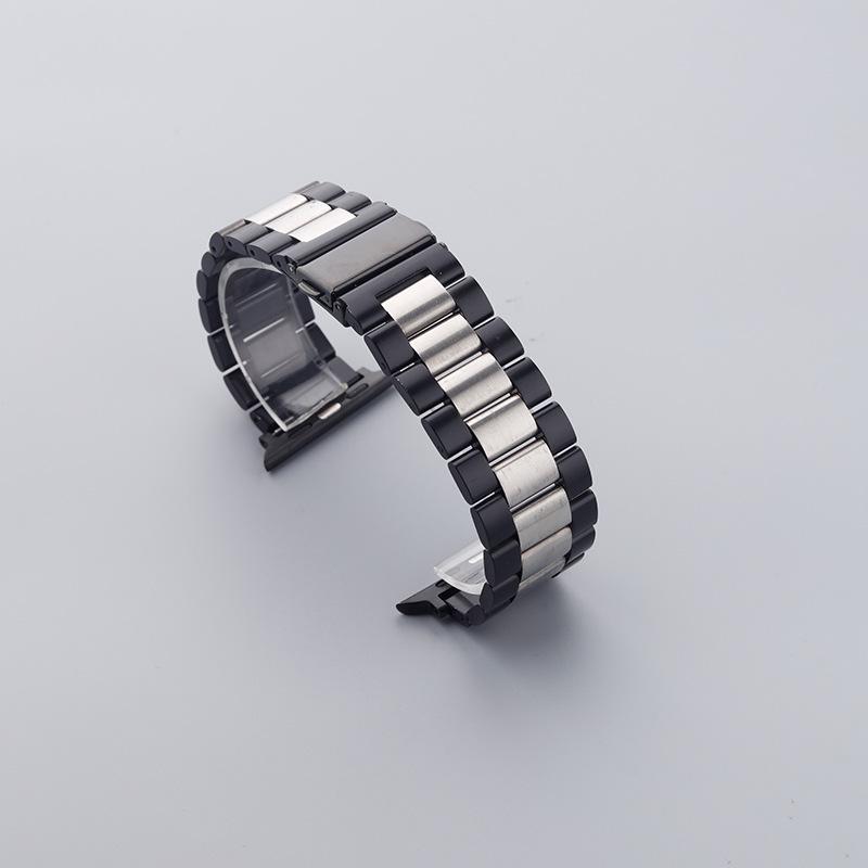 Cinturino in Acciaio Inossidabile a Tre Perle per Apple Watch & Huawei GT4