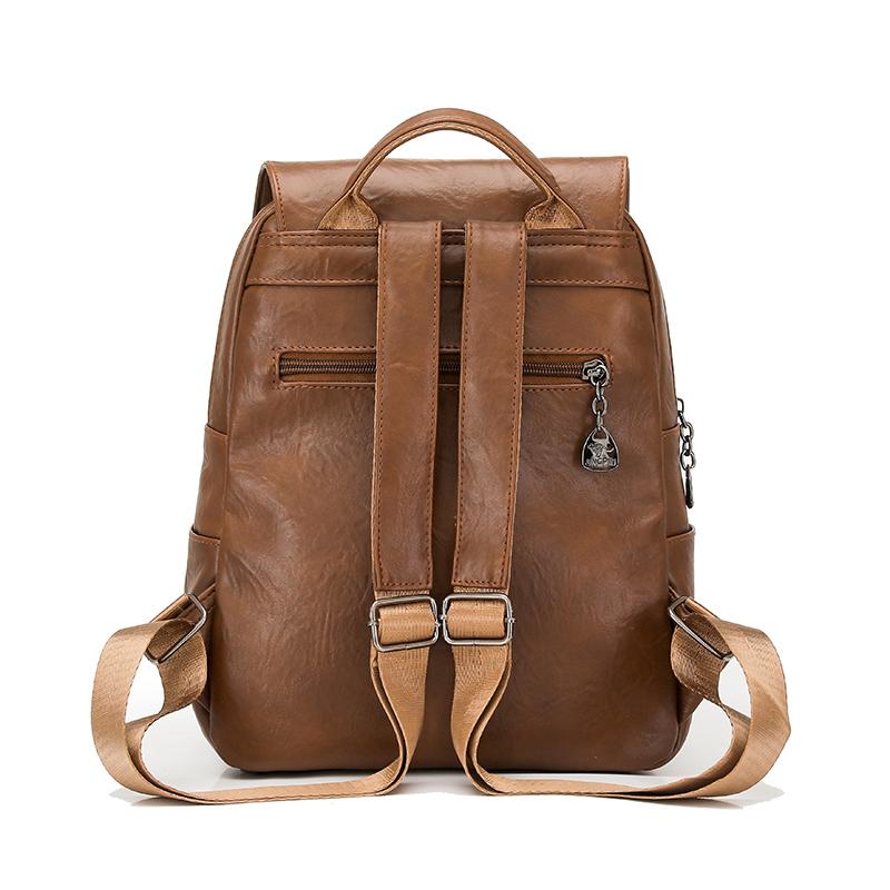 PU Backpack Large Capacity Student Schoolbag Outdoor Travel Backpack