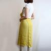 Lino E Lina Full Apron, Manon Mimosa/Blue Pavone, Cute, Simple, Natural, Linen Apron, Free Size