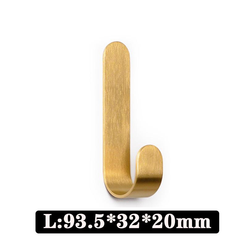 Brass Wall Hooks Punching-Free Hooks Wall Door Key Hook Bathroom Robe Towel Storage Rack Clothes Hnagers Kitchen Hooks