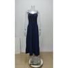 Women Casual Solid Color Lace Up A Line Strappy Long Dress