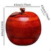Hand Carved Wooden Statue,Paperweight Home Decor Handmade Handcrafted Fruit Sculpture Small Apple