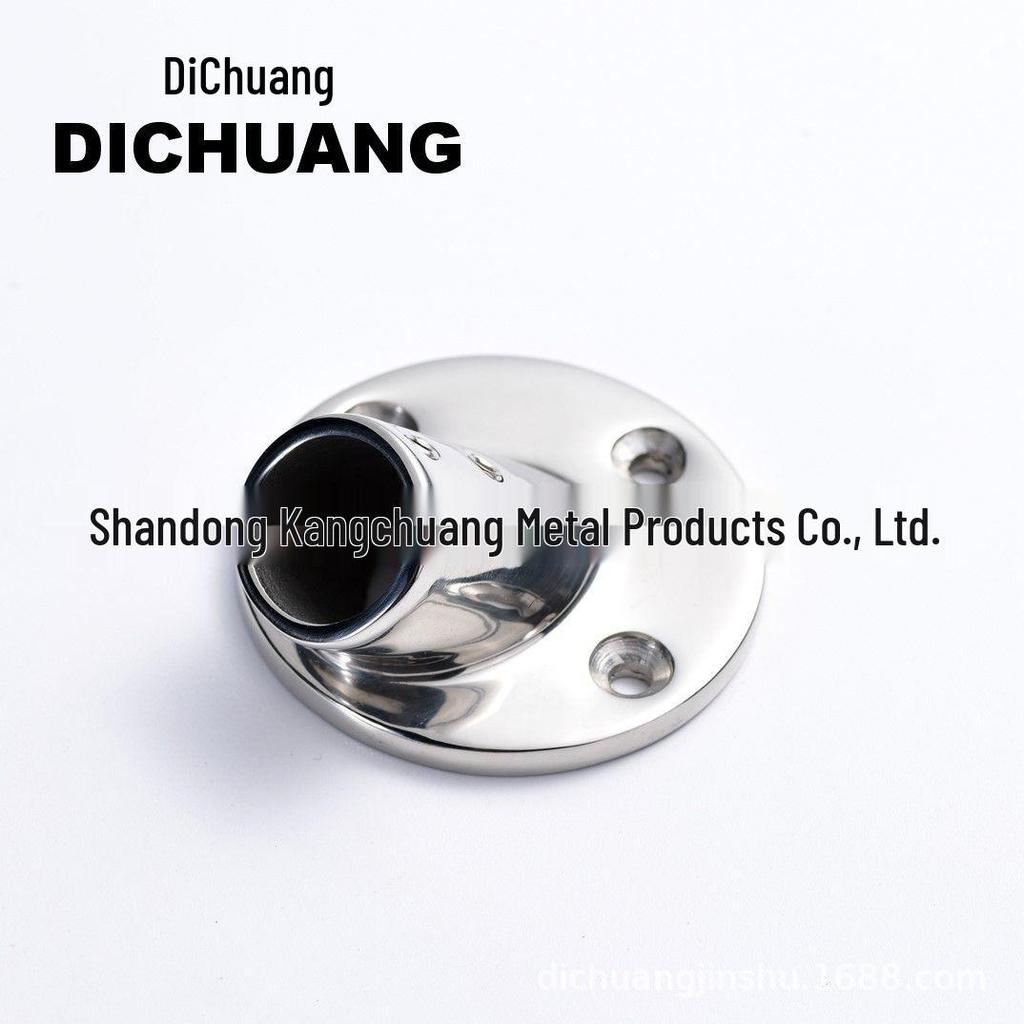 316 Stainless Steel 60° Round Tube Base for Yacht Railing Handrail