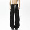 Drape Trousers Men's Spring and Summer Trendy Brand Loose and Versatile Pleated Paratrooper Casual Trousers High-end Black Wide-leg