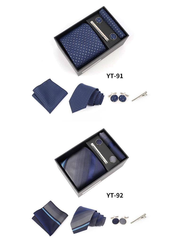 Luxury Men's Tie Gift Box with High-End Jacquard Embroidery