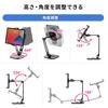 Sanwa Direct iPad Tablet Arm Stand, Compatible with 6-13 inch Tablets, 2-Joint Adjustable Angle and Rotation, Black, 200-STN052BK