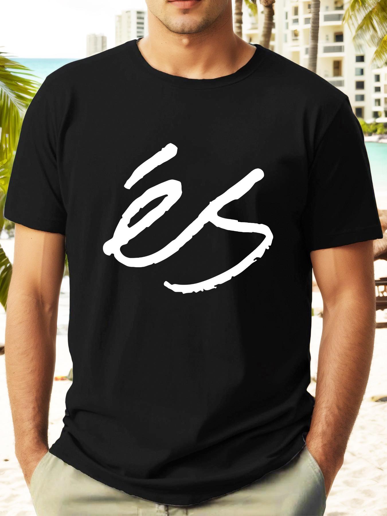 T-shirt - Maroon with White Cursive ES Script Print M