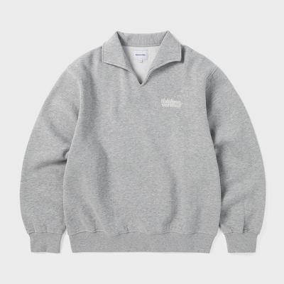 ThIs Is Never That Open Collar Sweatshirts Heather Grey