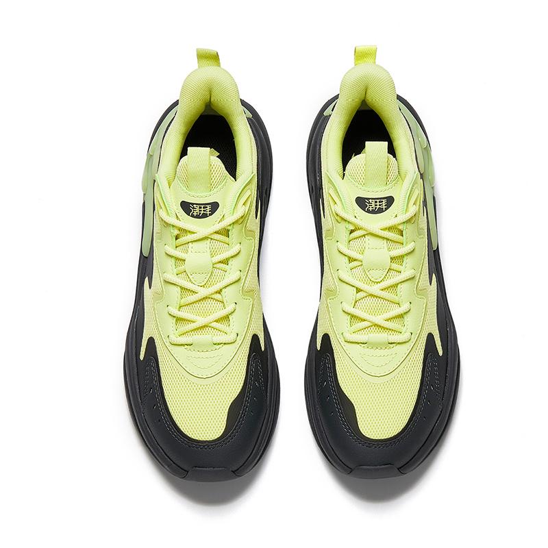 ANTA Retro Dad Shoes Fluorescent Yellow Black Men 112518841-4