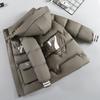 Winter Teen Boys Jacket Plush Thick Cold Prevention Letter Print Hooded Down Cotton Outdoor Jackets for 4-11 Years