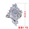 Group Inlaid Imitation Natural Argyle Pink Diamond Temperament Banquet Ring