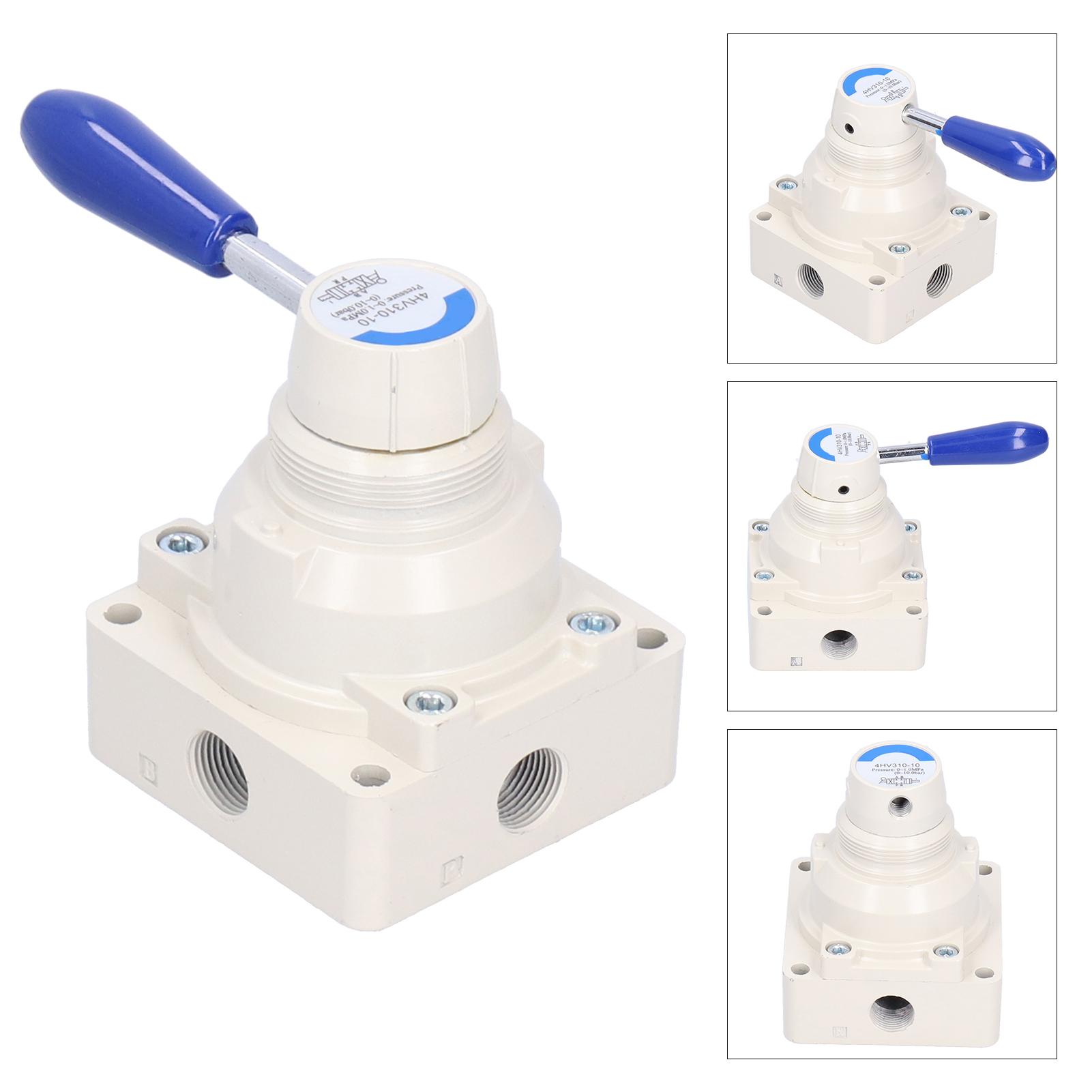 

Air Hand Valve Pneumatic Rotary Lever Flow Control 3 Position 4 Way Equipment 4HV310‑10