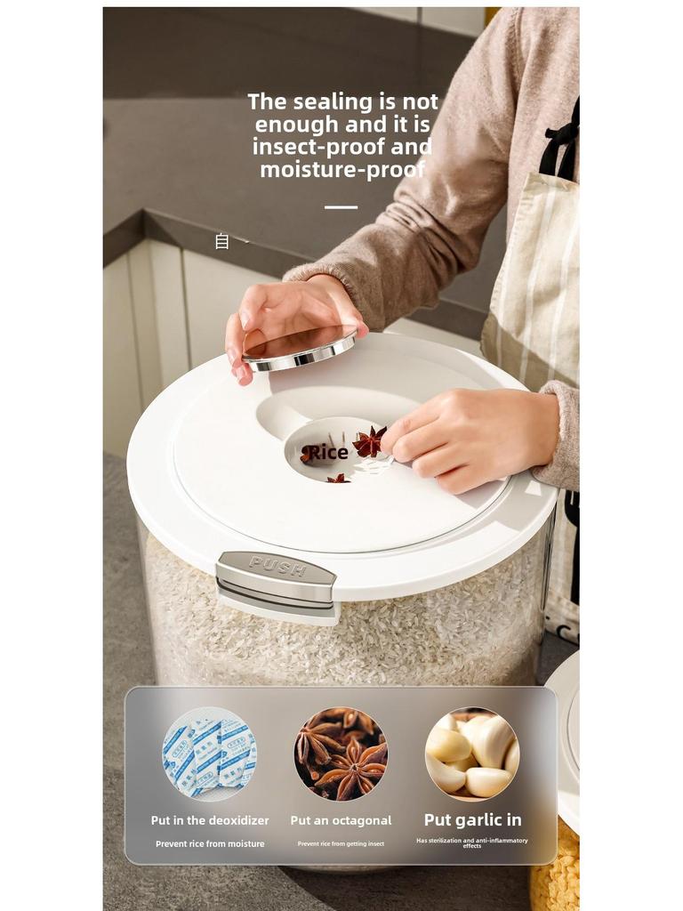 Xingyou Reis-Aufbewahrungsbox: Insektensicherer, feuchtigkeitsbeständiger, versiegelter Behälter in Lebensmittelqualität für Reis und Mehl in der Küche.