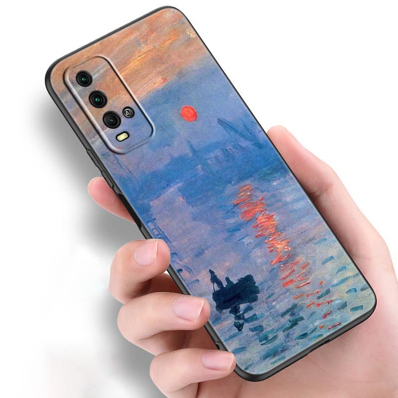 Claude Monet Silicone Phone Case For Xiaomi Redmi Note 11 10 9 8 Pro 11T 10T 10S 9S 8T 9 9A 9C 9T Black Soft Cover Coque Funda