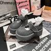 Vintage Platform Flats Women Mary Jane Shoes Fashion JK Height Increase Shoes  Spring Elegant Shoes
