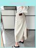 Cotton Blend High Waist Skirt With Zipper For Summer Chic Women