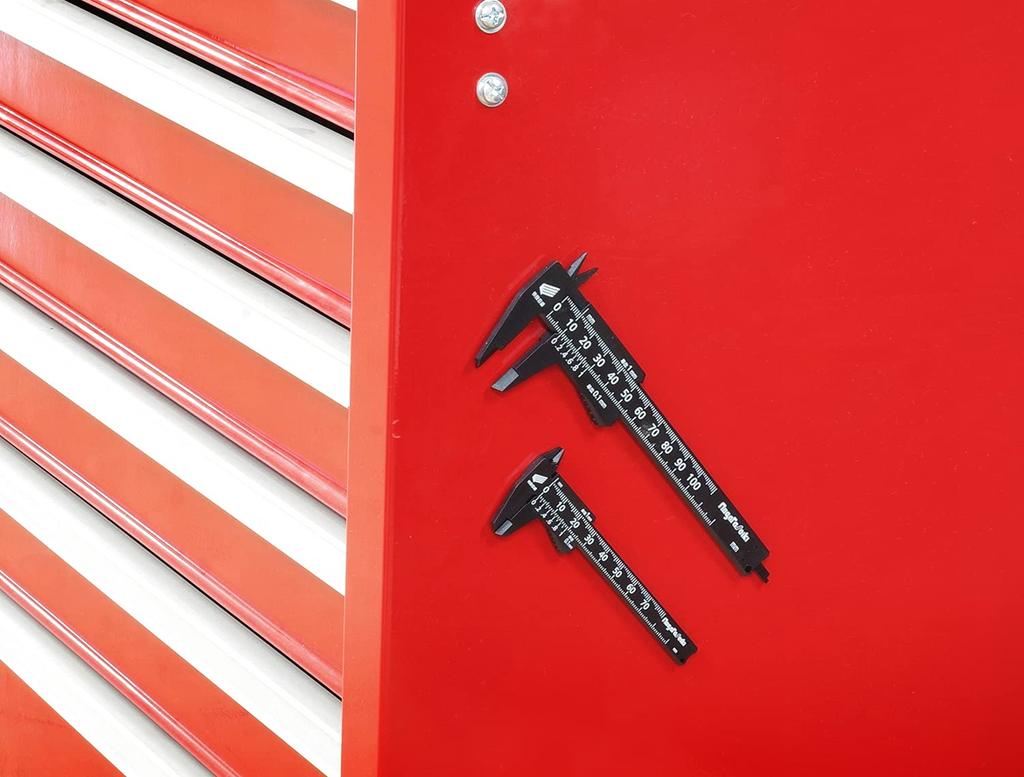 Niigata Seiki SK Plastic with Depth Black Caliper, Lightweight, Easy-to-Read Scale, 100mm, PC-100KD Bar,