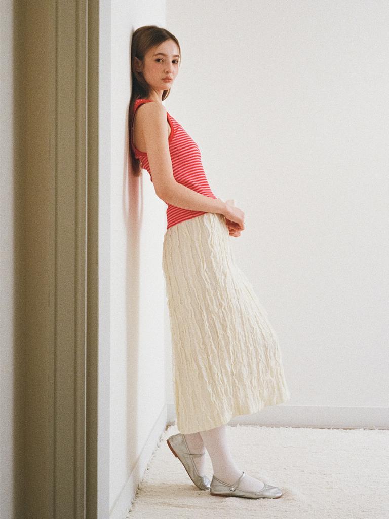 Beirut Canyon Lace Long Skirt Cream