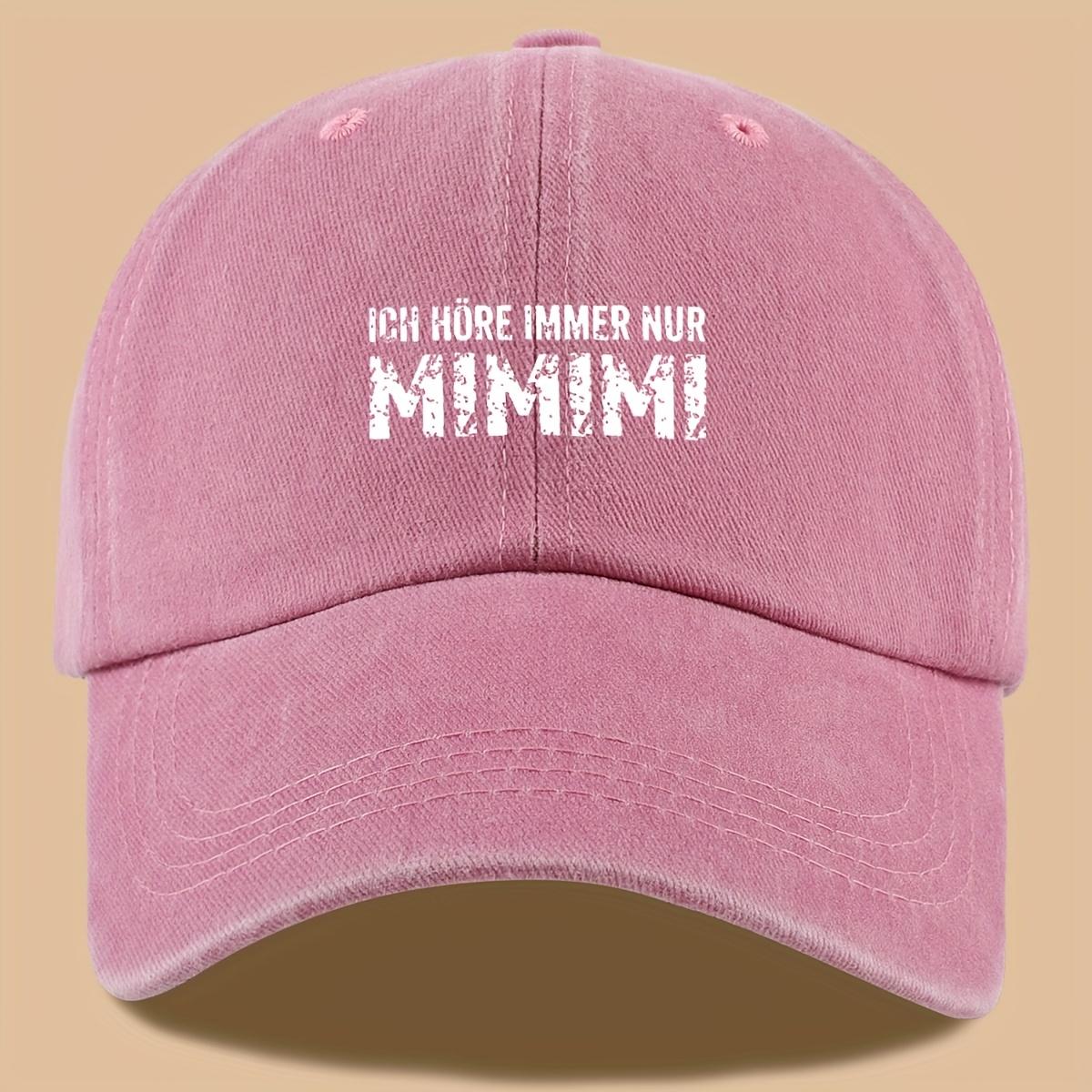 

Ich Hore Immer NUR Mimimi Printed Baseball Cap Retro Retro Trucker Hat Adjustable Unisex рожевий