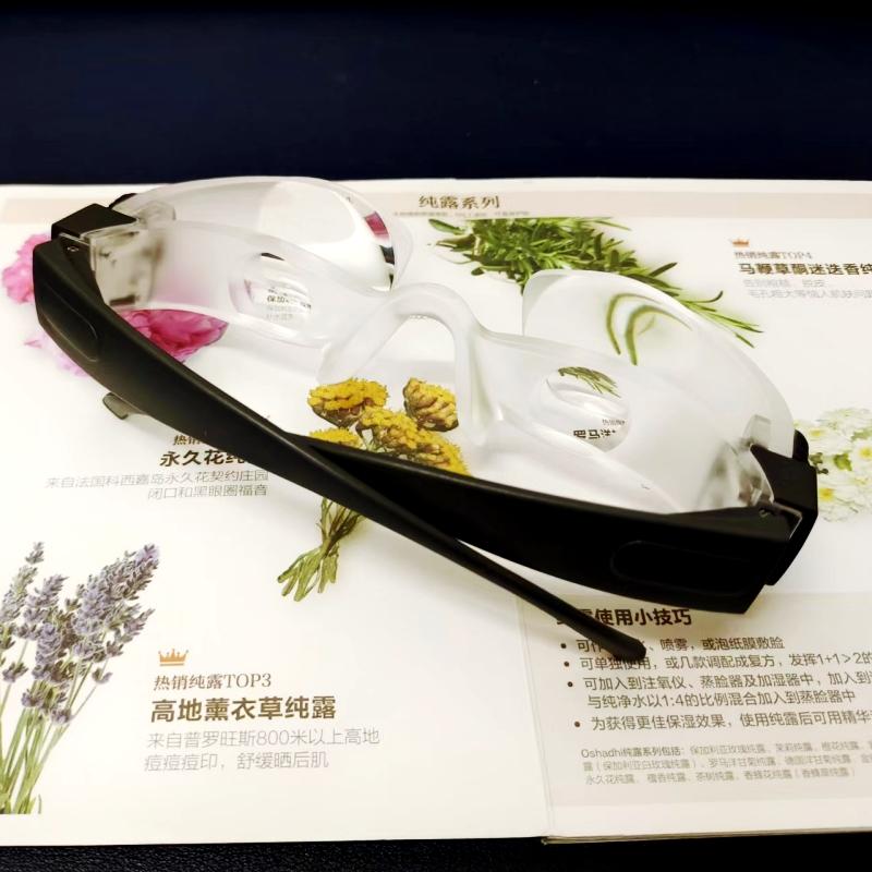 Adjustable Spectacles Magnifier Binocular Glasse Case for Watching TV/Important Match See Fishing Float