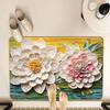 Flower Diatom Mud Bathroom Absorbent Floor Mat 3D Three-Dimensional Door Mat Kitchen Bathroom Door Quick Drying Non-Slip Foot Mat