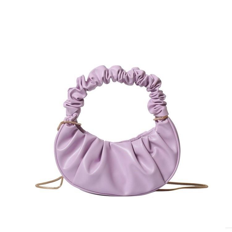 Trendy Gender-neutral Fashion Cloud Bag With Elegant Pleated Texture For Everyday Use