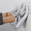 Women's Mesh Breathable Thick-Soled Dad Shoes, Height-Increasing Rocking Sneakers, Casual Sports Style, Available in Sizes 41-42.