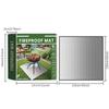 Camping BBQ Mat Floor Outdoor 40x40inches Fireproof Mat BBQ Heat Resistant Grill Mat Reusable Anti-Slip Fireplace Mat Waterproof