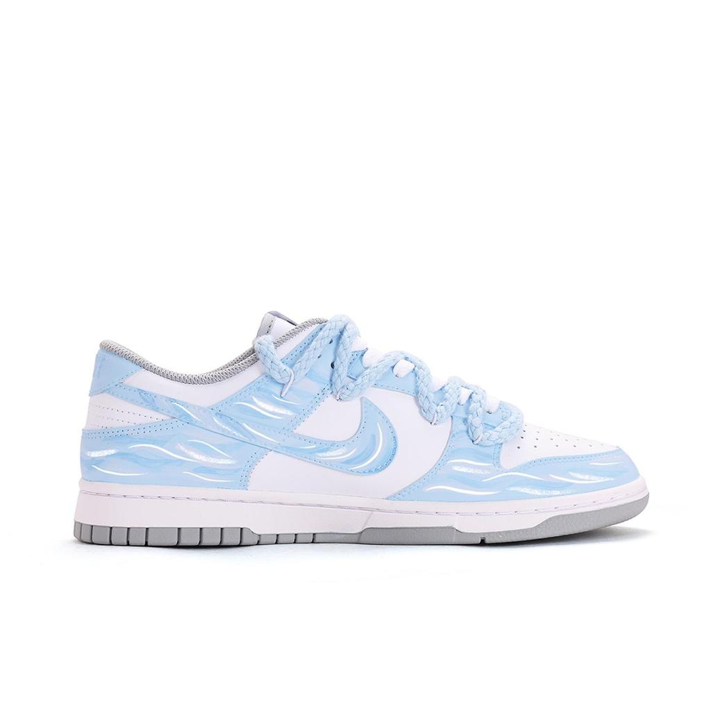 Nike Dunk Coverage Abrasion Resistant Slip Resistant Low top Skateboard Shoes Unisex White Blue HF5441-105(Team59-)