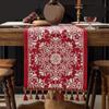 With Tassel Ethnic Style Table Runner Cotton Tablecloth Table Flag Table Cover  Table Decor