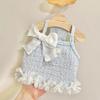 Bow Puffs Spring and Summer Handmade Pearl Lace Pet Suspenders Special Trendy Photo Cats and Dogs