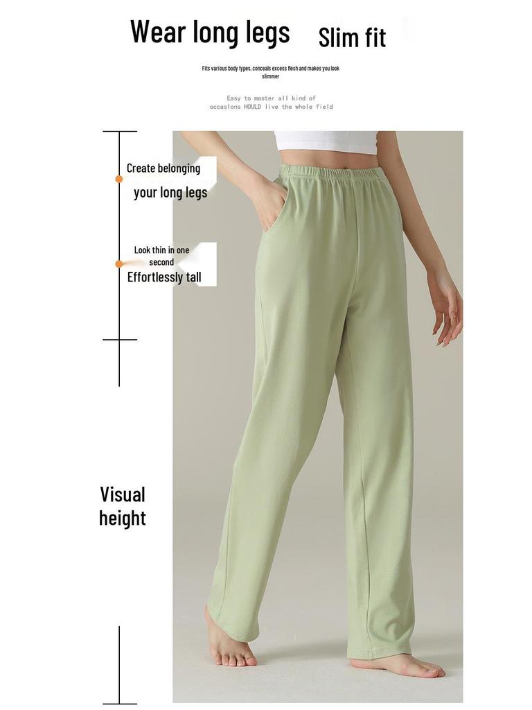 Women's Pure Cotton Loose Sleep Pants - Lightweight for Spring, Summer, and Autumn with Plus Sizes, Suitable for Casual Home or Outdoor Wear.