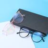 Fashionized Metal-Rimmed Oval-Shaped Anti-Blue-Light Glasses Retro Plain Lenses 191