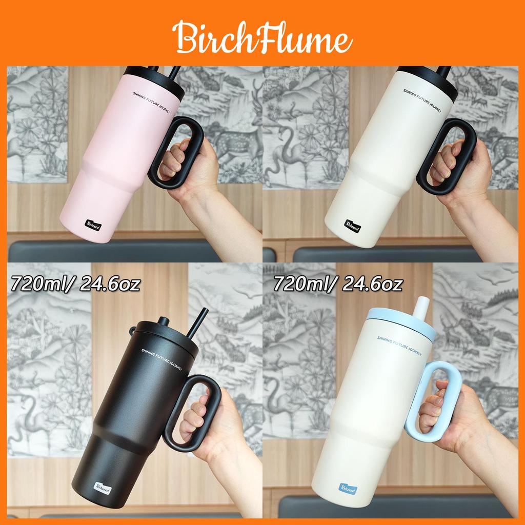 Insulated Travel Mug 720ml Stainless Steel Leakproof Cup For Office Use