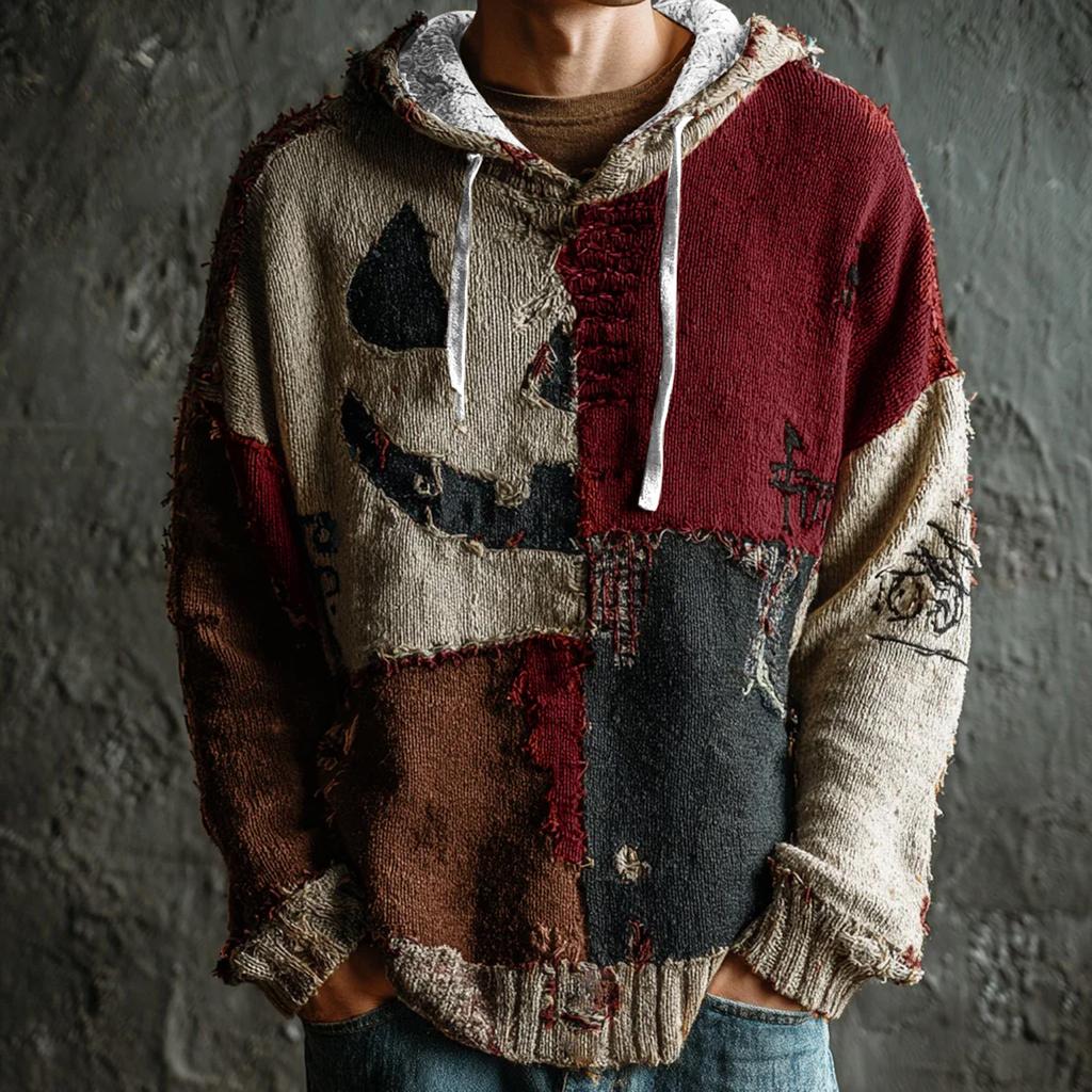 Pánská halloweenská ležérní sportovní mikina s dlouhým rukávem