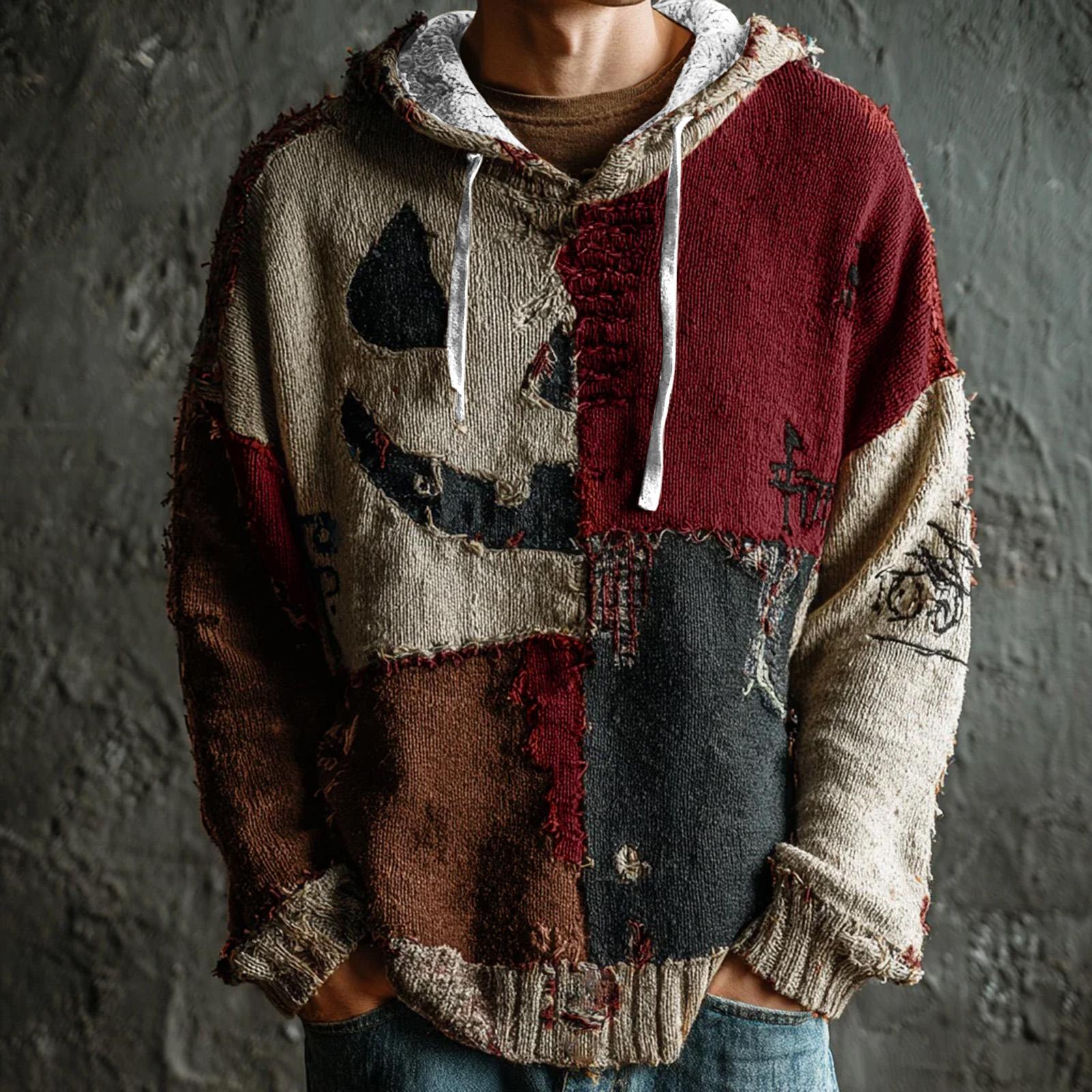 

Мужская повседневная спортивная толстовка с длинным рукавом на Хэллоуин XXXL чёрный