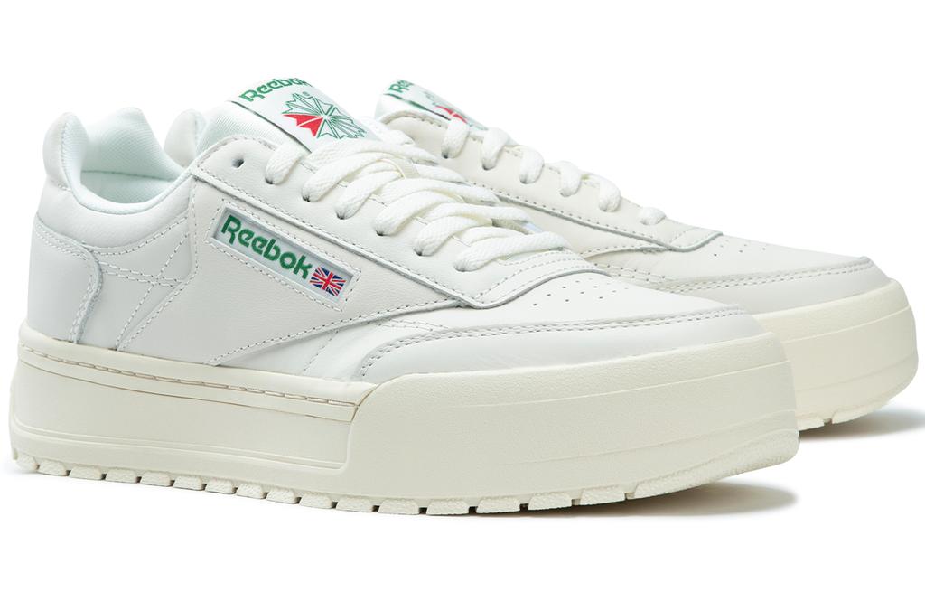 Reebok CLUB C MEGACOURT Abrasion Resistant Height Increasing Low top Skateboard Shoes Unisex White 100221376