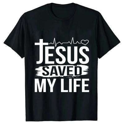 Print T-shirts Women Men T Shirt Christ Casual Short Sleeve O Neck Tees Harajuku Funny Tops Oversized Black Clothes