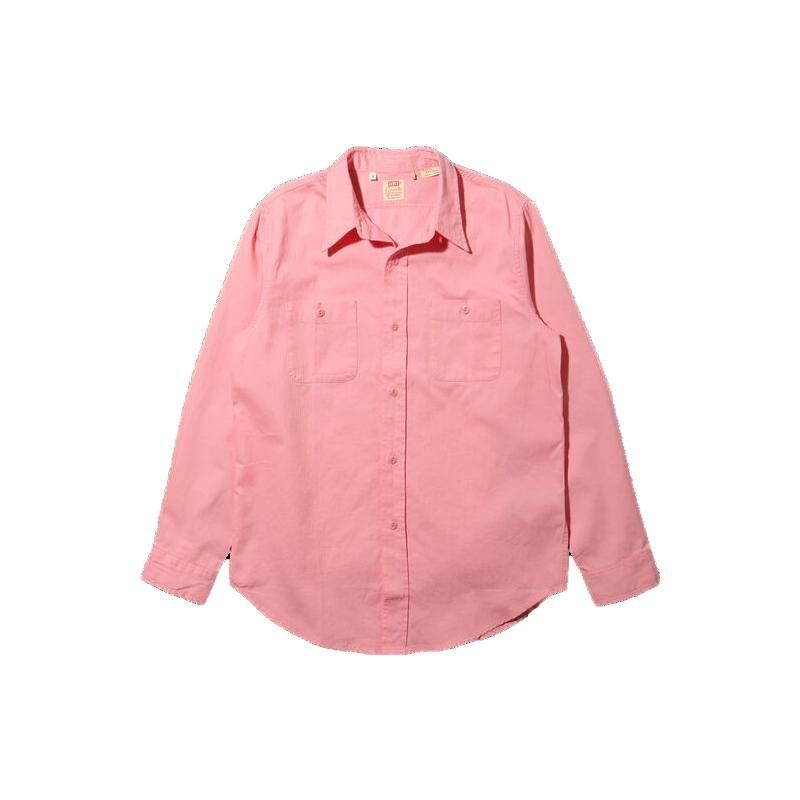 Levis Unifarbene Vintage Freizeit Langarmhemd Herrenhemden Rosa 84532-0000