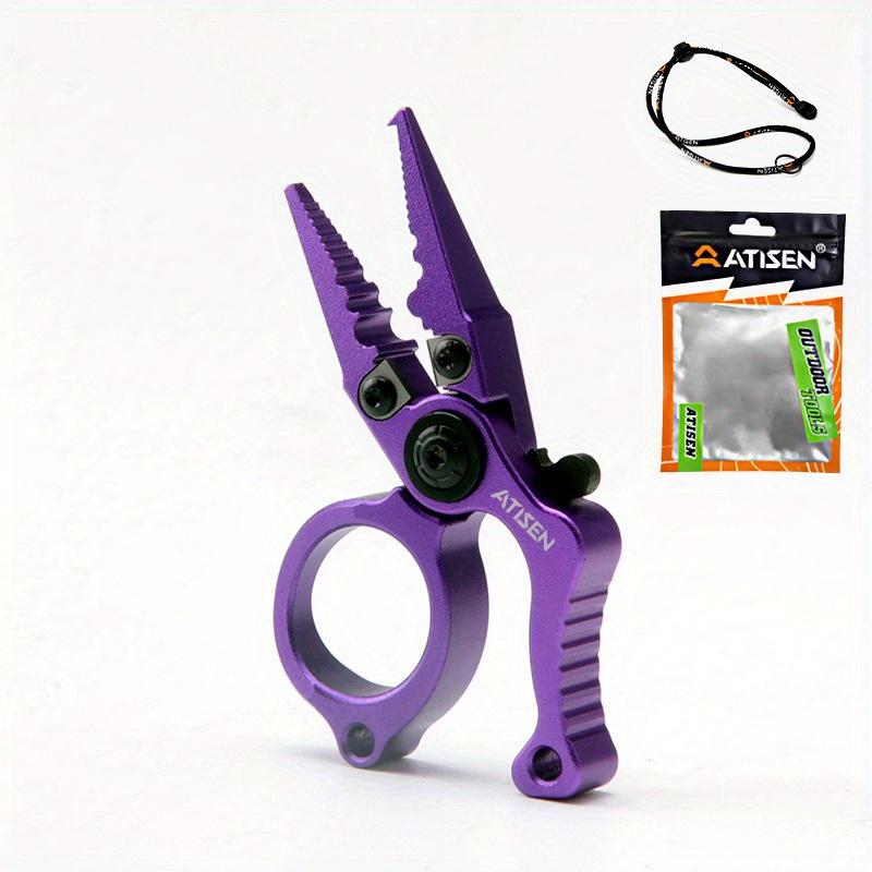 1 pz Pinze da Pesca in Alluminio Acqua Salata, Set Attrezzatura da Pesca in Surf, Multi-Tool da Pesca Rimuovi Amo Filo da Pesca Intrecciato