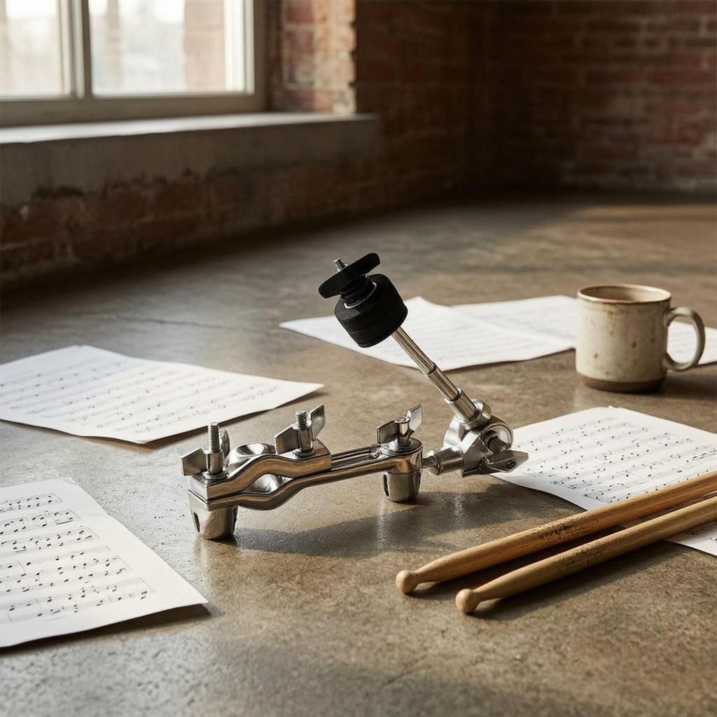 Cymbal Extension Bracket Metal Mounting Arm with Clamp Drum