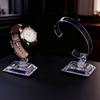 Clear Watch Display Stand Acrylic C Shape Watch Holder Stand Bracelet Bangle Wrist Jewelry Stand for Home Shop Counters Shelves