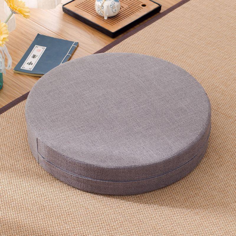 

Тканевая напольная круглая подушка для медитации, съемный и моющийся футон Grey Diameter 40cm Height 6cm