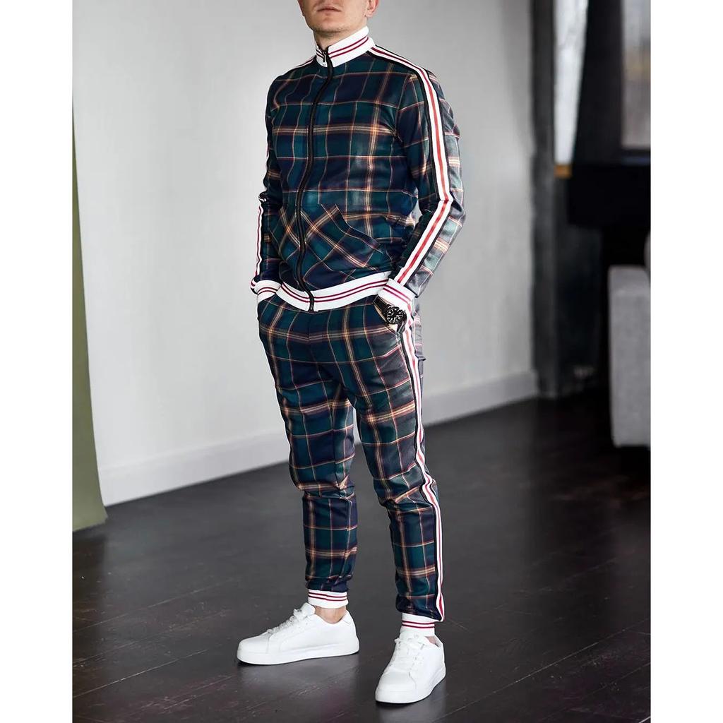 European and American Fashion Large Size Sportswear Two-piece Set Men's Suit Autumn Casual Men's Clothing