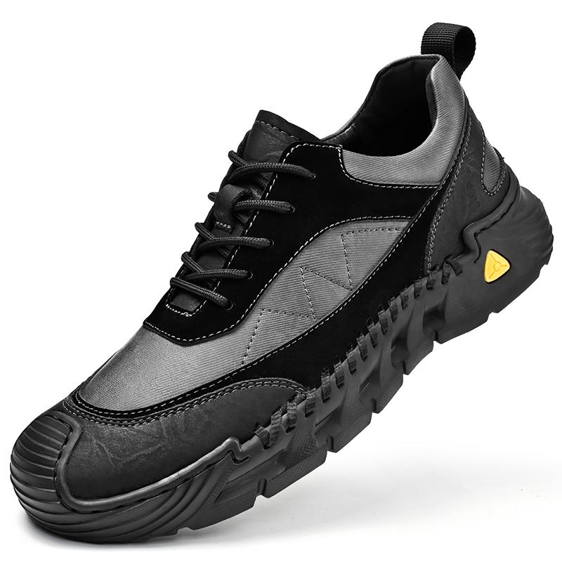 

Мужская повседневная обувь из натуральной кожи ручной работы, удобные и дышащие мокасины, мужские деловые туфли на плоской подошве 46 чёрный