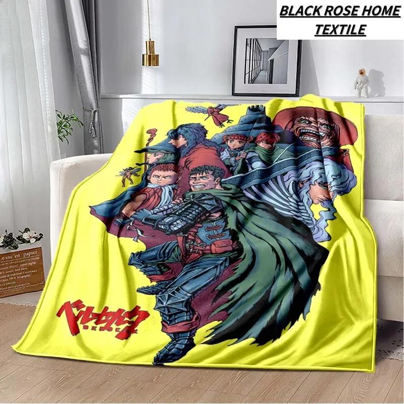 Fashion Art 3D HD Printed Berserk Anime Blanket Family Bedroom Sofa Bed Sheet Plush Sleeping Blanket Camping Warm Cover Blanket